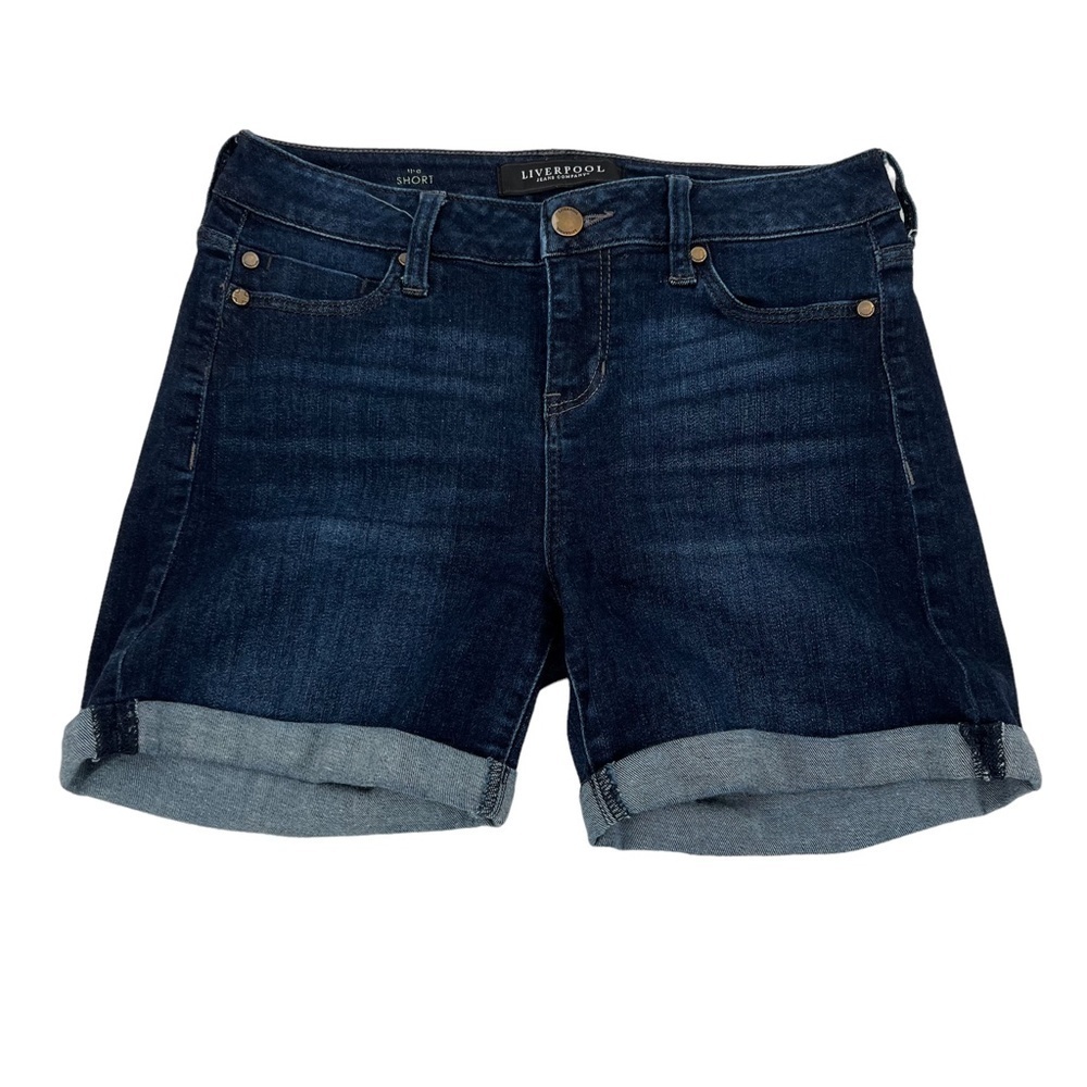 Liverpool Jeans Company The Short Cuffed Hem Denim Jean Shorts Size 2 Women's